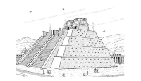 A coloring page of wonders of the world